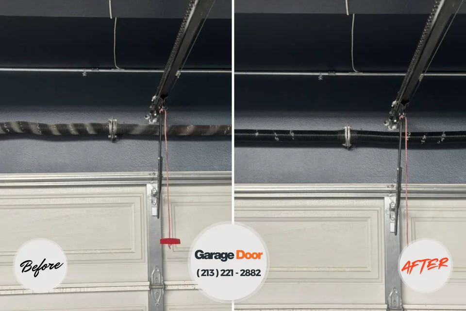 Before and after: garage door repair Ebensburg, PA